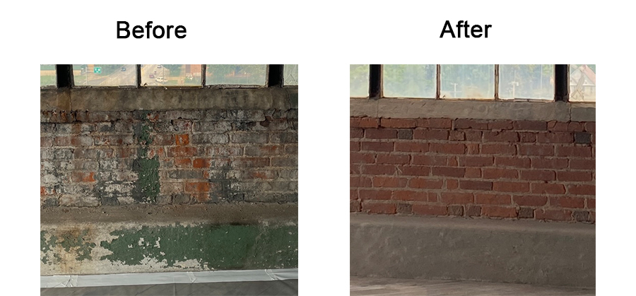 Sponge Blasting Brick